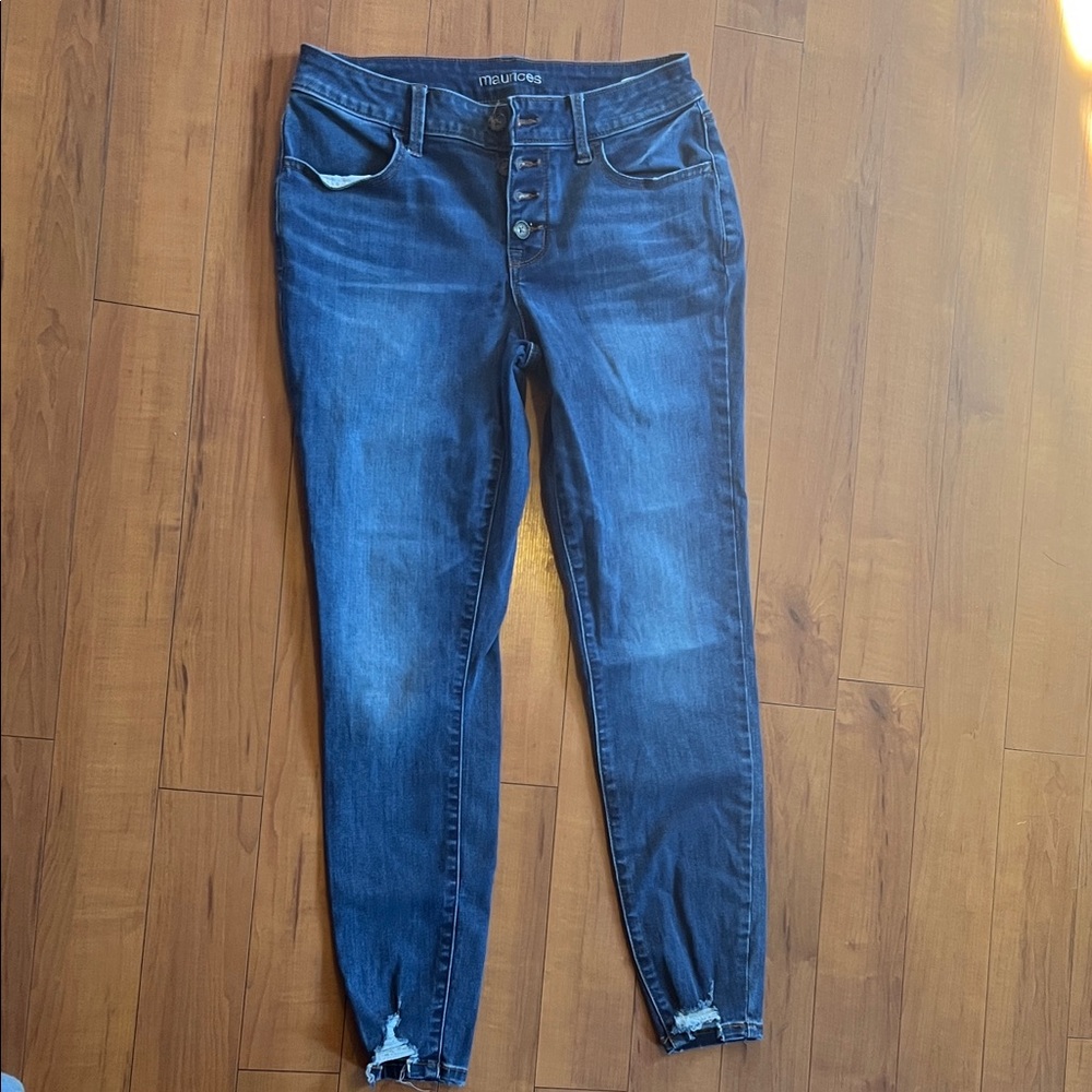 Maurices Dark Blue Skinny Jeans